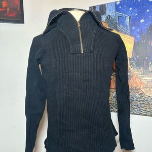 Ralph Lauren Black Zip-Up Sweater